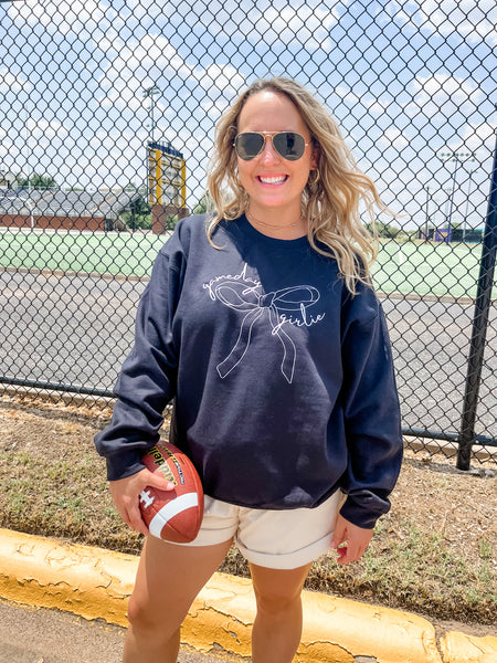 Gameday Girlie Bow Sweatshirt-K. Ellis Boutique