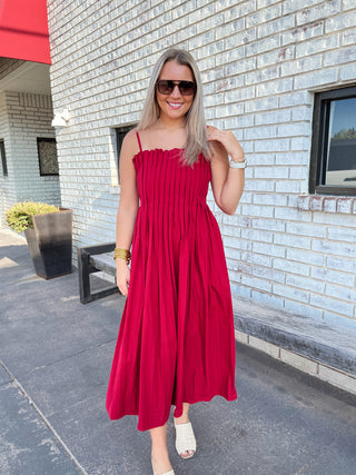 Rosalie Pleated Dress-Midi/Maxi Dress-K. Ellis Boutique