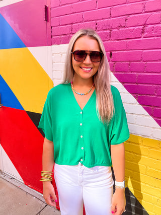 Greenly Sweater Top-Short Sleeve Top-K. Ellis Boutique