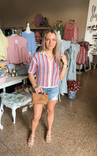 MISSY TOP IN VIOLINE-Short Sleeve Top-K. Ellis Boutique