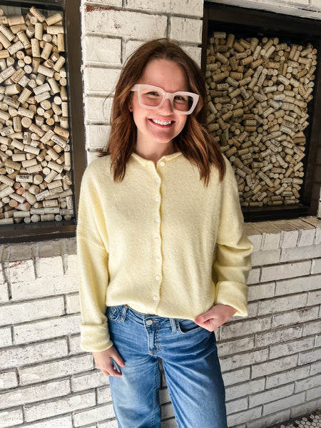 Piper Cardigan- Butter Yellow-K. Ellis Boutique