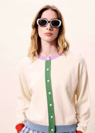 Patrick cardigan cream -FRNCH-Cardigans-K. Ellis Boutique