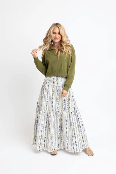 French Floral Tier Maxi Skirt- Karlie-K. Ellis Boutique