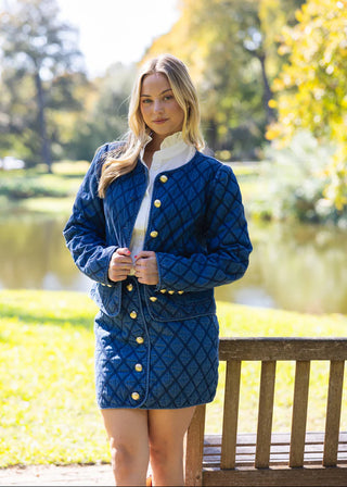 Karlie- Denim Stitch Novelty Jacket-K. Ellis Boutique