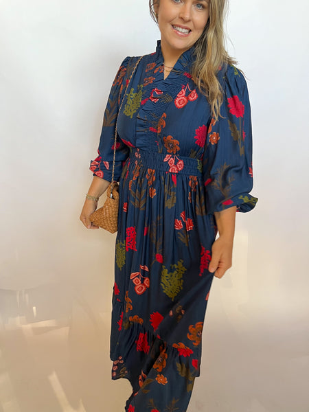 Mix Floral Midi- Midnight Mix-K. Ellis Boutique