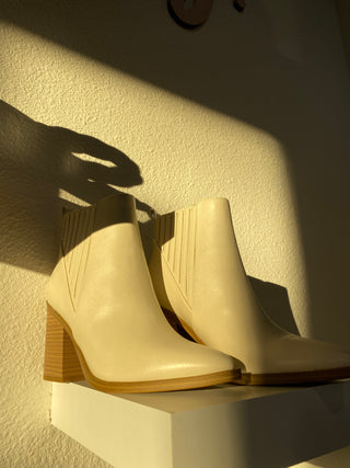 DUVET BOOTIES - OFF WHITE-K. Ellis Boutique