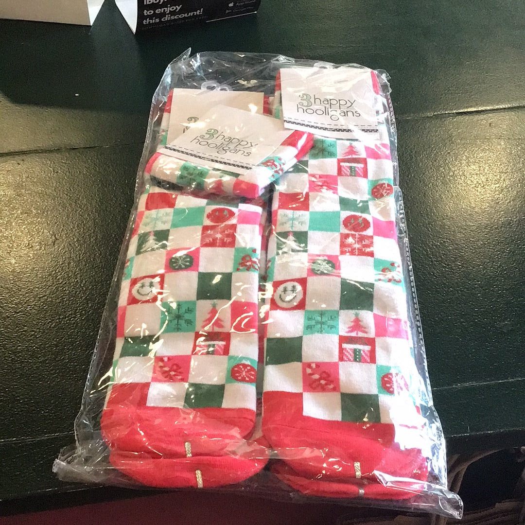 Socks- Christmas Checkered-K. Ellis Boutique