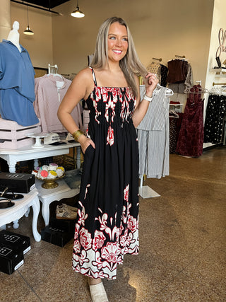 Midnight Garden Dress-Midi/Maxi Dress-K. Ellis Boutique
