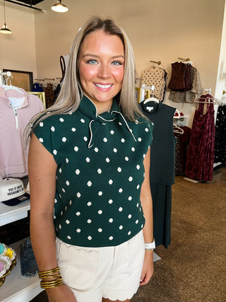 Charlotte Bow Sweater Top- Green-Short Sleeve Top-K. Ellis Boutique