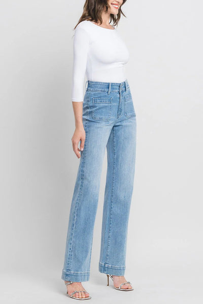 Flying Monkey 90's Vintage Super High Rise Flare Jeans-K. Ellis Boutique