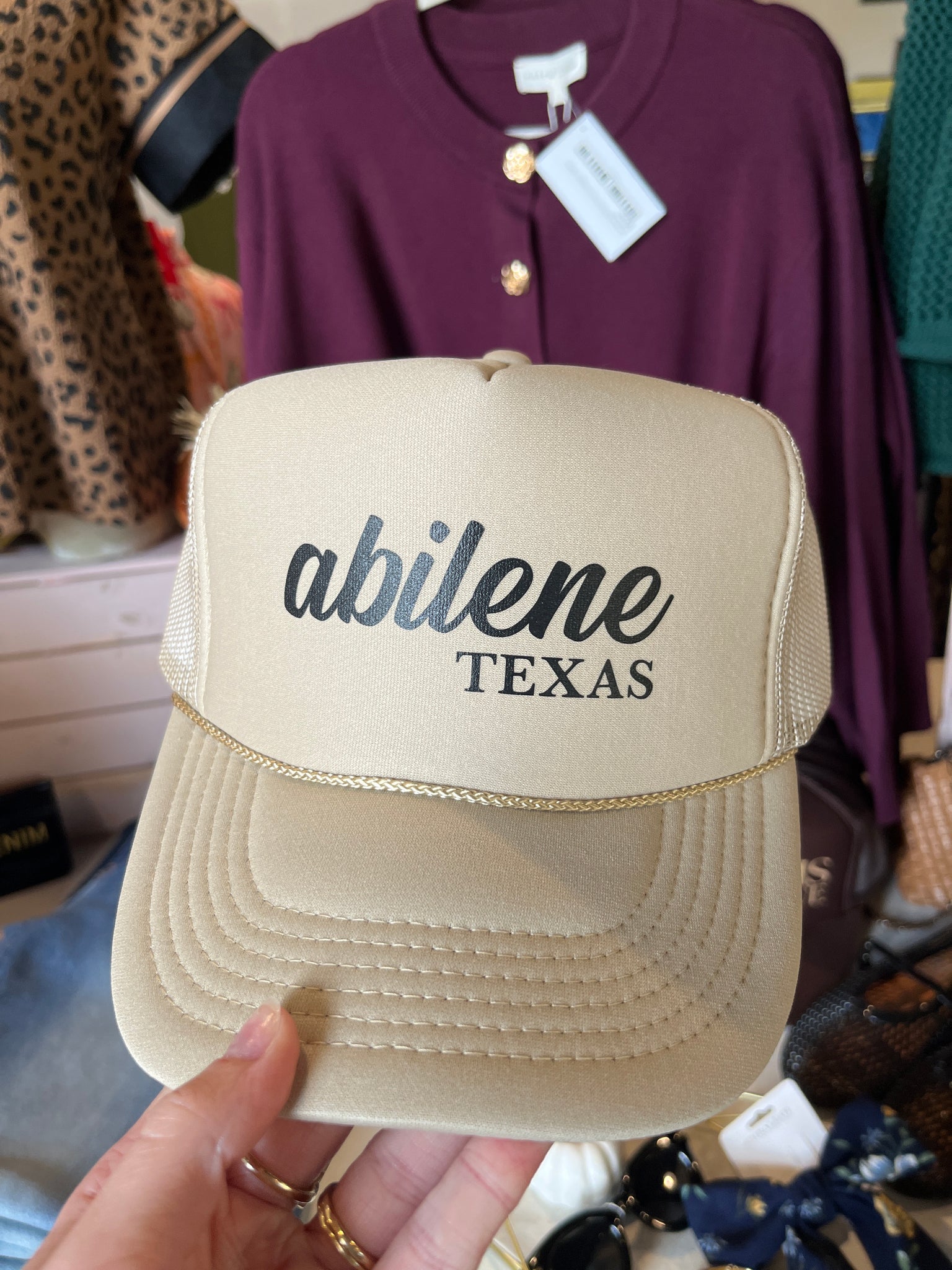 Abilene, TX Trucker- Tan-K. Ellis Boutique