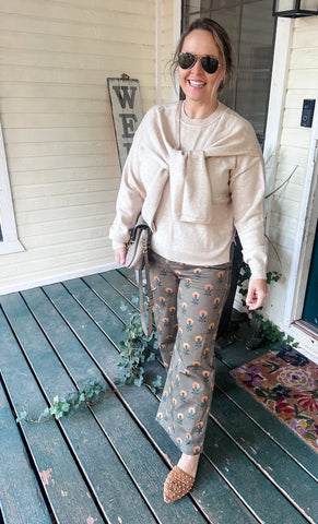 The Stacy Faux Sweater Detail - Light Beige-K. Ellis Boutique