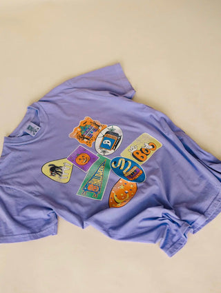 Vintage Halloween Sticker Tee-Short Sleeve Top-K. Ellis Boutique