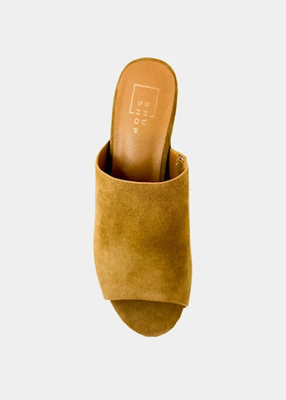 Hayden Camel Suede Platform Mules