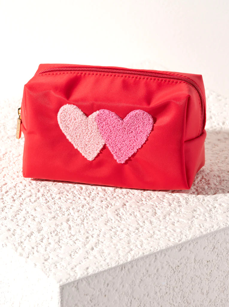 Hearts Cosmetic Pouch - Red-K. Ellis Boutique