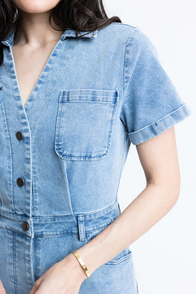 Denim Utility Jumpsuit- Karlie-K. Ellis Boutique