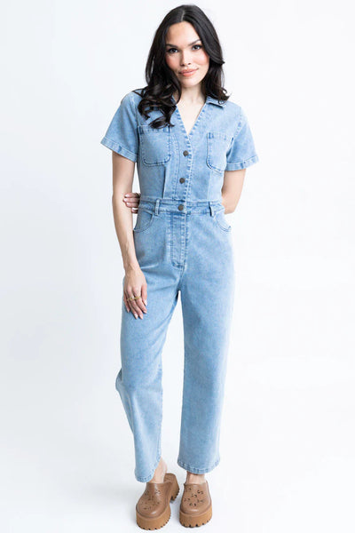 Denim Utility Jumpsuit- Karlie-K. Ellis Boutique