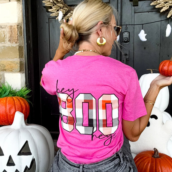 Hey Boo Hey Tee- Pink-K. Ellis Boutique