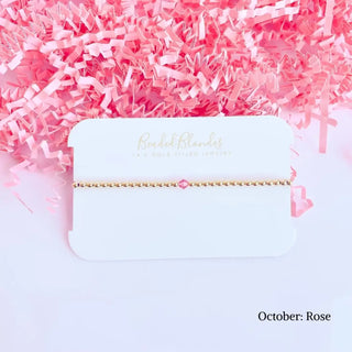 Beaded Blondes October: Amethyst Birthstone Swarovski Crystal Bracelet-K. Ellis Boutique