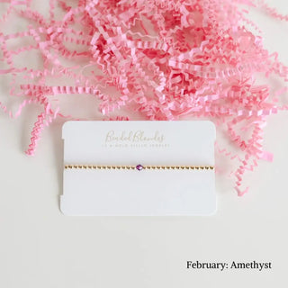 Beaded Blondes February: Amethyst Birthstone Swarovski Crystal Bracelet-K. Ellis Boutique