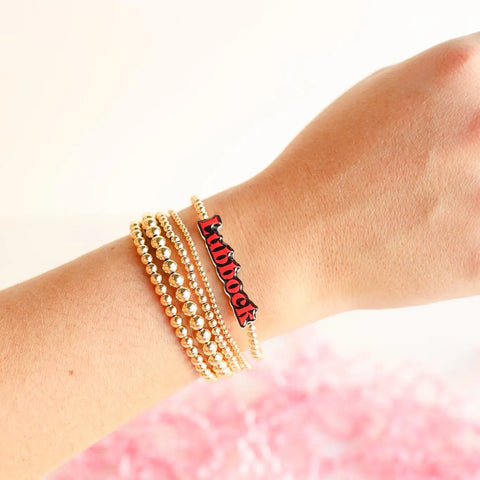 Beaded Blondes Lubbock Bracelet- Gold