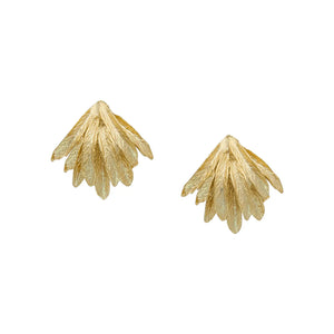 Susan Shaw Gold Feather Burst Earrings-K. Ellis Boutique