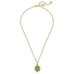 Susan Shaw Charlotte Dainty Green Necklace-K. Ellis Boutique