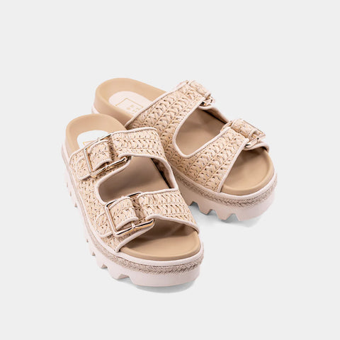 Xyla Flatform Sandal - Woven