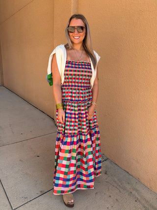 Color Story Plaid Midi Dress