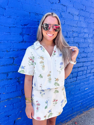 Spring Blooms Top-Short Sleeve Top-K. Ellis Boutique