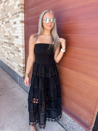 Becca Tube Dress- Black-Midi/Maxi Dress-K. Ellis Boutique