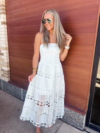 Becca Tube Dress- White-Midi/Maxi Dress-K. Ellis Boutique