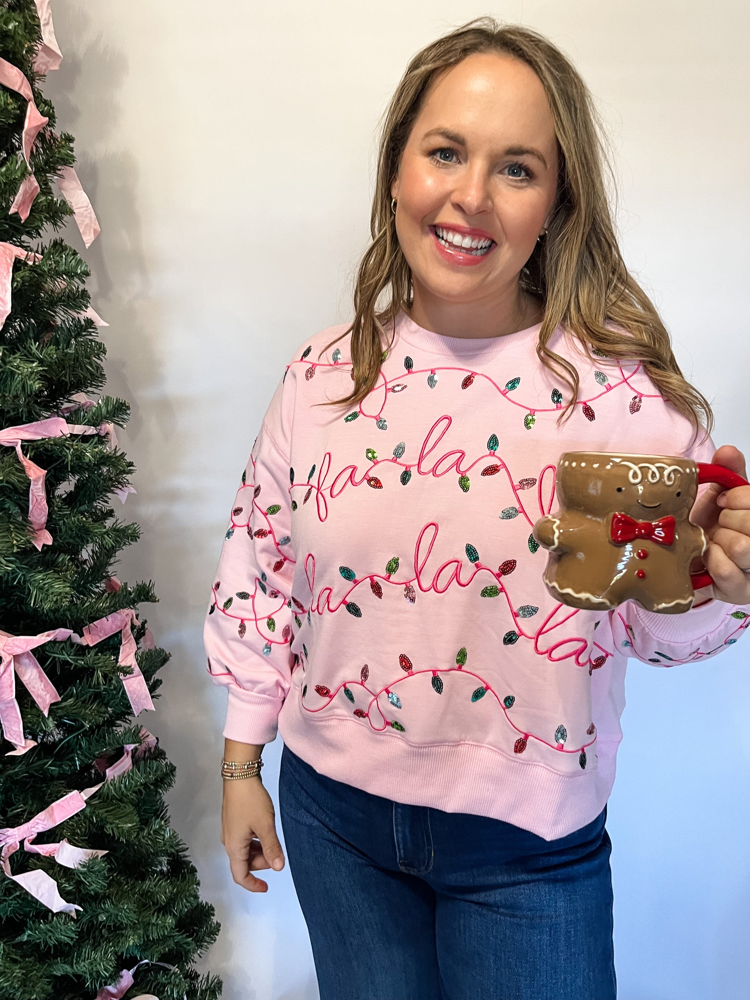 Millie Sweatshirt | Fa La La Lights-K. Ellis Boutique