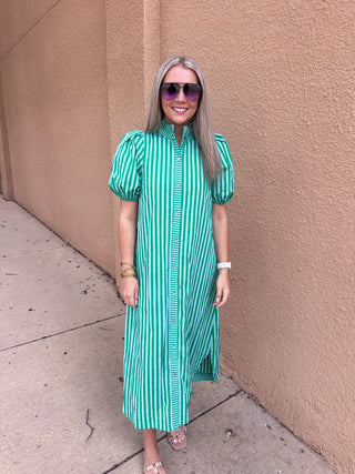 Elsie Midi Dress- green-Midi/Maxi Dress-K. Ellis Boutique