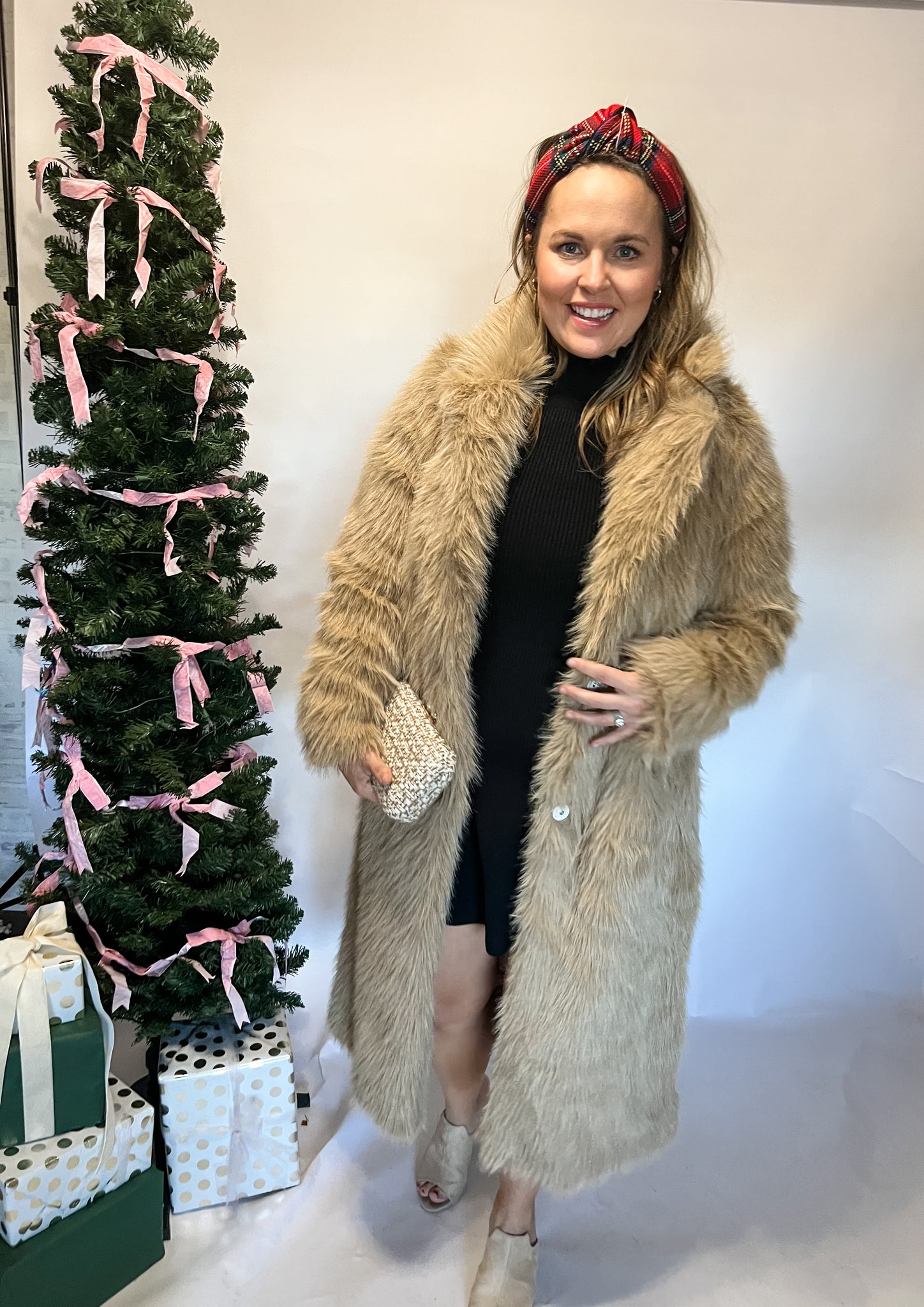 The Beth Faux Fur Coat- Camel-K. Ellis Boutique