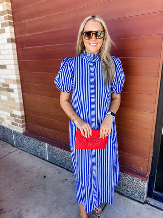 Elsie Midi Dress- navy-Midi/Maxi Dress-K. Ellis Boutique