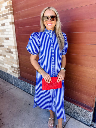 Elsie Midi Dress- navy-Midi/Maxi Dress-K. Ellis Boutique