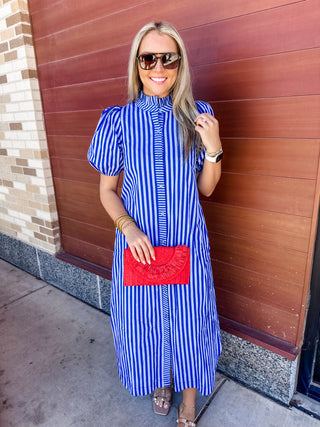 Elsie Midi Dress- navy-Midi/Maxi Dress-K. Ellis Boutique