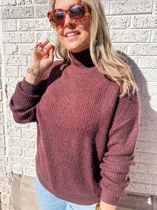 Lucy Paris- Axel Turtleneck- Brown-K. Ellis Boutique