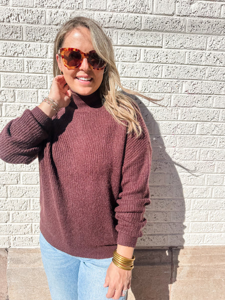 Lucy Paris- Axel Turtleneck- Brown-K. Ellis Boutique