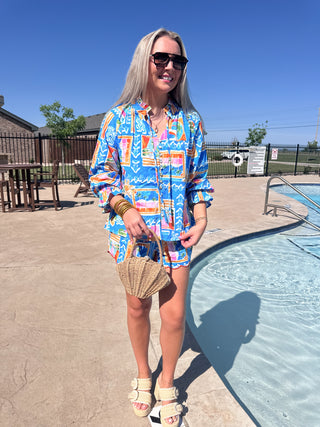 Santorini Vneck Long Sleeve Top- Karlie-Long Sleeve Top-K. Ellis Boutique