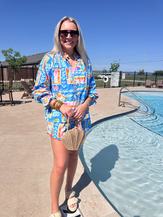 Santorini Vneck Long Sleeve Top- Karlie-Long Sleeve Top-K. Ellis Boutique