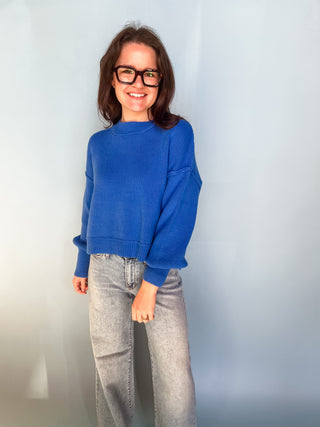 Regina Sweater- Cobalt-K. Ellis Boutique