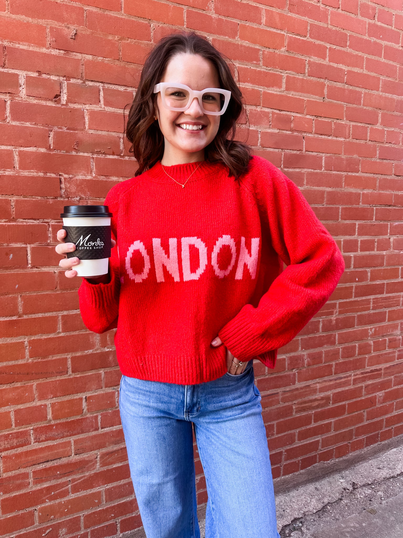 London Sweater- Pink+Red-K. Ellis Boutique