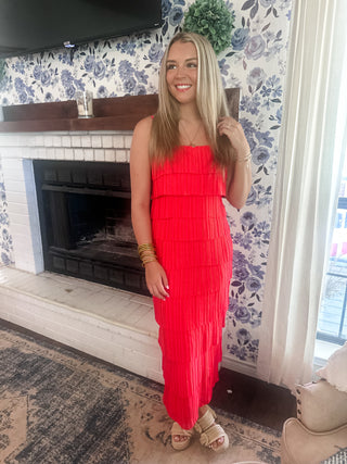 Heartbreaker Tiered Midi Dress-Midi/Maxi Dress-K. Ellis Boutique