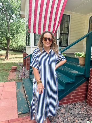 Louise Midi Dress- Navy-Midi/Maxi Dress-K. Ellis Boutique