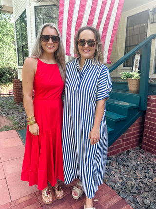 Louise Midi Dress- Navy-Midi/Maxi Dress-K. Ellis Boutique