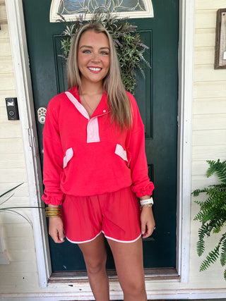 Frenchterry Playful Set- Candy Red-Set-K. Ellis Boutique
