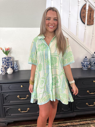 Karlie Sea Shell Stripe Dress Small