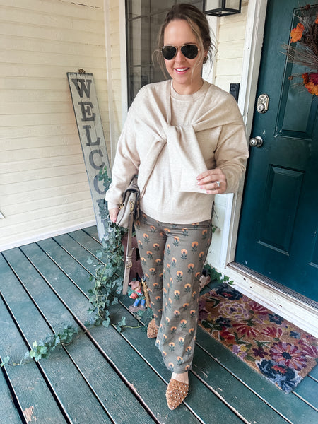 The Stacy Faux Sweater Detail - Light Beige-K. Ellis Boutique